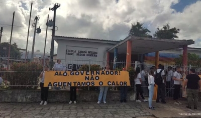 Estudantes de escola integral de João Pessoa protestam contra deficiências estruturais: &#039;não aguentamos mais o calor&#039;