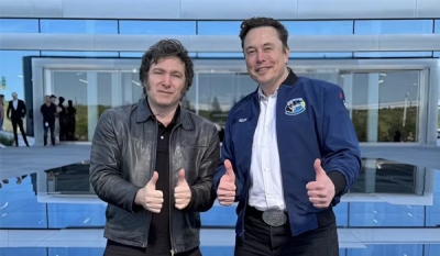 Milei se encontra com Elon Musk e oferece ajuda para o X na disputa da plataforma contra o STF no Brasil