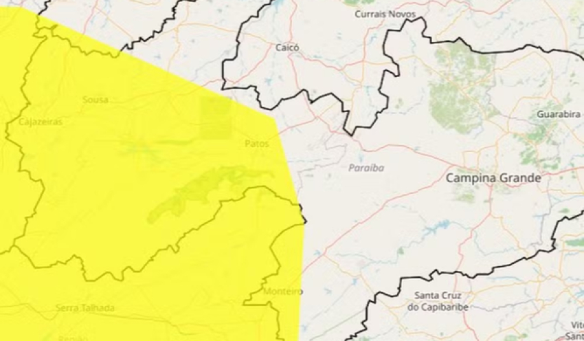 Inmet renova alerta de baixa umidade do ar em mais de 80 cidades da PB