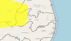 Inmet divulga alerta de chuvas intensas para 68 cidades do sertão paraibano