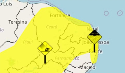 Inmet emite alerta de vendaval para todos os 223 municípios paraibanos