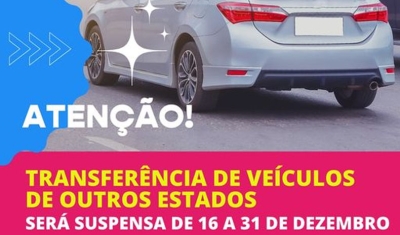 Detran-PB suspende transferência de veículos de outros Estados em dezembro