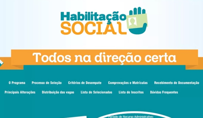 Governo da Paraíba divulga relação de selecionados do Programa Habilitação Social na 1ª chamada para abertura do Renach
