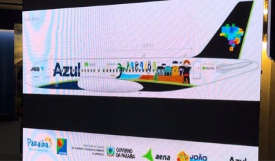 Azul terá avião temático com símbolos turísticos da Paraíba; empresa trará novos voos vindos de cidades de São Paulo e Goiânia