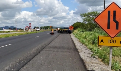 Trecho da BR-230 é interditado para obra do DNIT na região do Cajá, PB