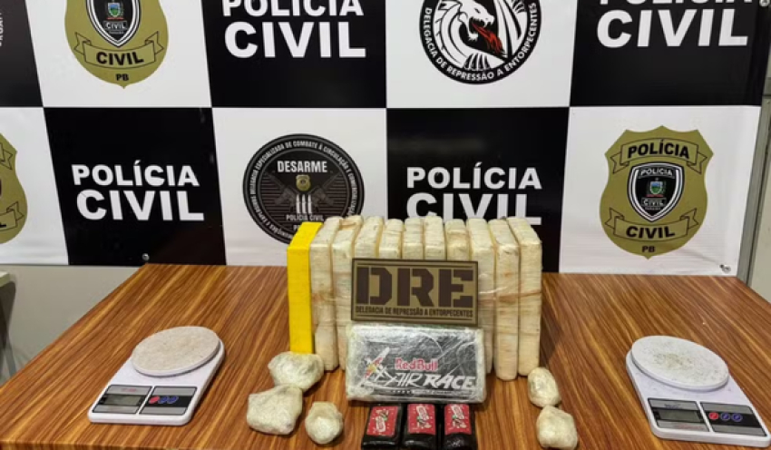 Homem é preso com cocaína e outras drogas durante operação da Polícia Civil em Campina Grande, na PB
