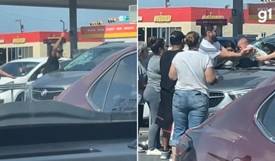 Pai quebra para-brisa de carro trancado para salvar criança do calor no Texas