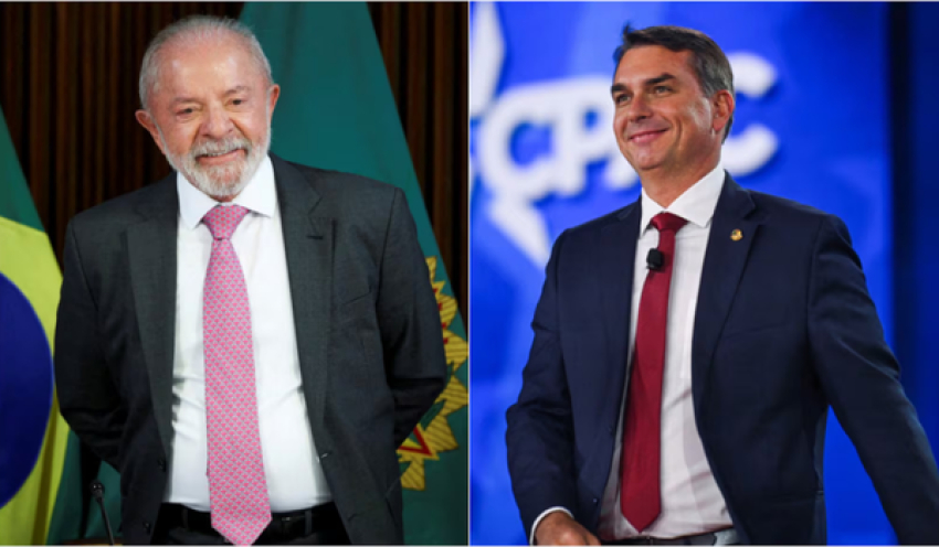 Lula tem 41% contra 35% de Flávio Bolsonaro no 1º turno, diz PoderData/Aya