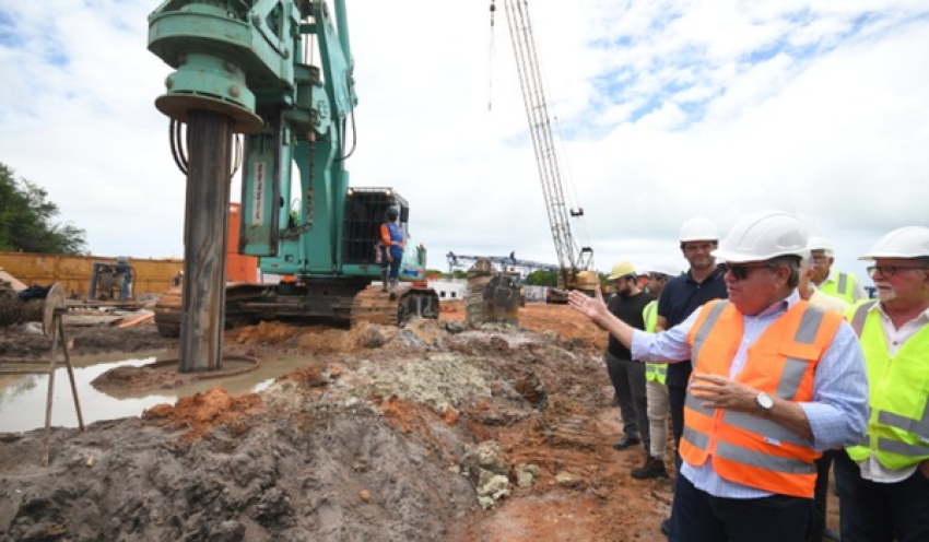 João Azevêdo acompanha início das obras da Ponte do Futuro e destaca importância do investimento para a mobilidade urbana e turismo da Grande João Pessoa