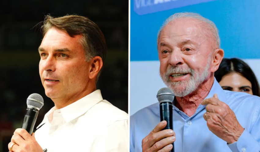 Flávio Bolsonaro tem 52% dos votos válidos, contra 48% de Lula, diz BTG/Nexus