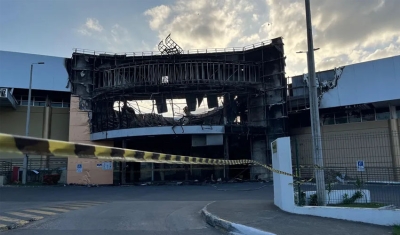 Incêndio atingiu cerca de 10% do shopping de Guarabira, na PB, diz bombeiros