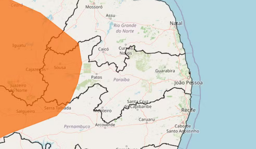 Nível de umidade do ar pode chegar a 12%, e Inmet alerta para perigo em 60 cidades do Sertão da Paraíba
