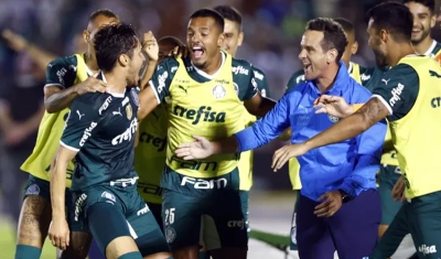 Golaço de Raphael Veiga dá vitória ao Palmeiras contra o Botafogo-SP