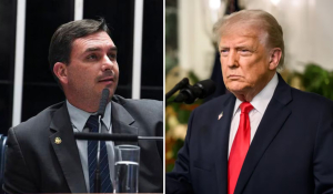 Fl&aacute;vio Bolsonaro vai aos Estados Unidos para reuni&atilde;o com Trump, diz pr&eacute;-campanha