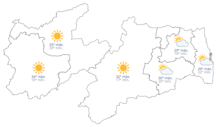 Previsão do tempo hoje, 15 de Agosto de 2026