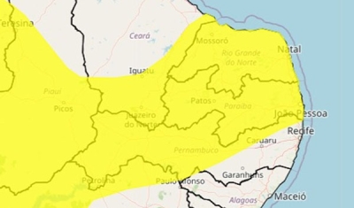 Inmet emite alerta de chuvas intensas para todos os municípios da Paraíba; ventos podem achegar a até 60km/h