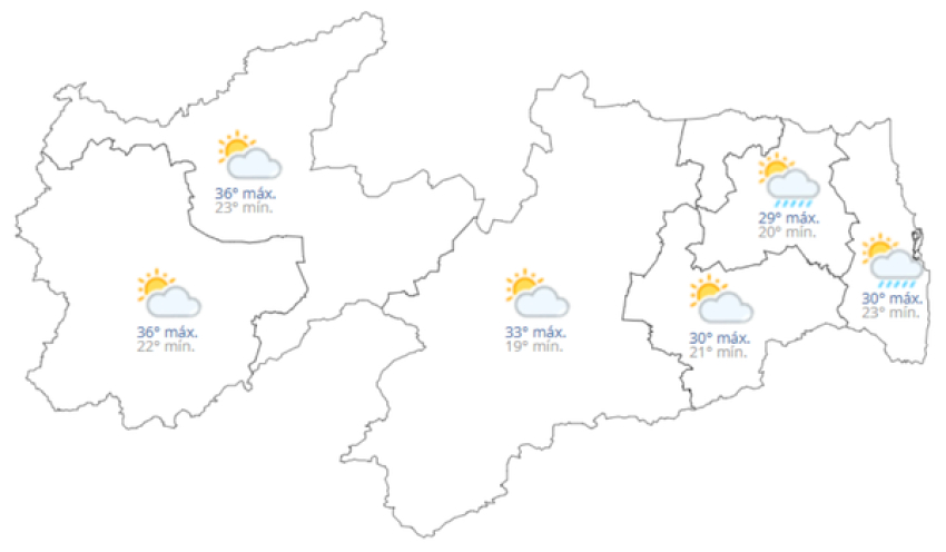 Previsão do tempo hoje, 30 de Setembro de 2026