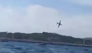 Avião cai durante apresentação aérea na França