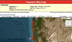 Governo dos EUA emite alerta de tsunami após forte terremoto ser sentido na costa da Califórnia