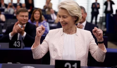 Ursula Von der Leyen é reeleita para a presidência da Comissão Europeia