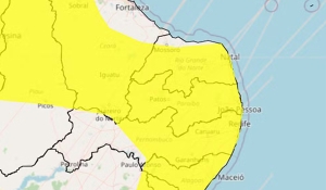 Inmet emite alerta de chuvas intensas para 222 municípios da Paraíba