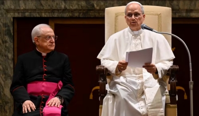 União entre homem e mulher é fundação da família, diz papa Leão XIV
