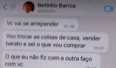 Mensagens revelam ameaças de secretário de Belém, PB, contra ex-esposa antes do feminicídio: &#039;pode pedir a medida protetiva do inferno&#039;