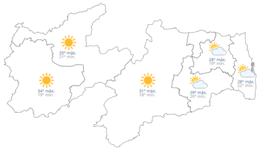 Previsão do tempo hoje, 01 de Setembro de 2026