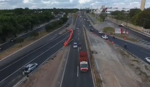 Novo trecho da BR-230 sentido João Pessoa-Bayeux é interditado para obra do Viaduto de Água Fria