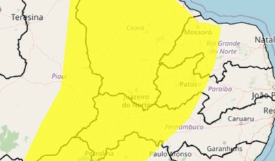 Inmet emite alerta amarelo de vendaval para 84 cidades da Paraíba