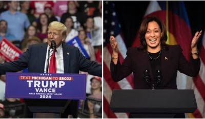 Pesquisa de intenção de voto Reuters/Ipsos aponta Kamala com 44%, e Trump com 42%