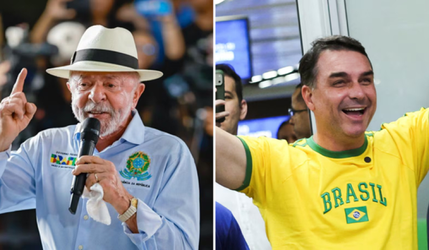 Real Time Big Data: Lula tem 45% das intenções de voto no 2º turno, e Flávio Bolsonaro, 40%