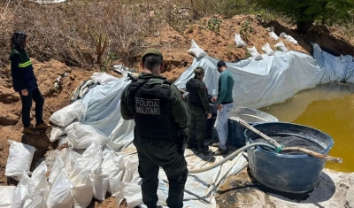 Garimpo ilegal de ouro que despejava resíduos tóxicos em rio é alvo de operação no Sertão da PB