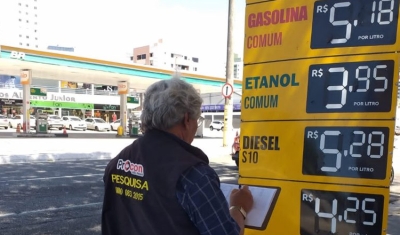 Procon-JP registra média no preço da gasolina em R$ 5,173; diesel S10 tem queda de R$ 0,71