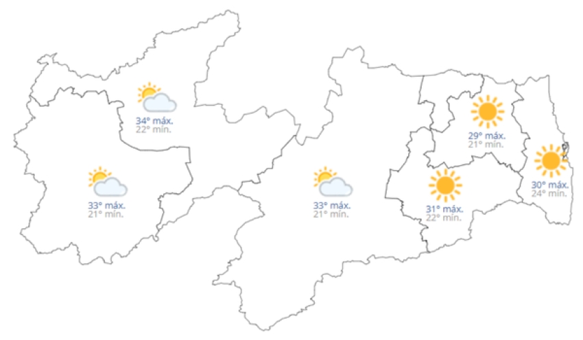 Previsão do tempo hoje, 10 de Março de 2026