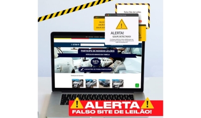 Detran-PB alerta sobre falso site de leilão