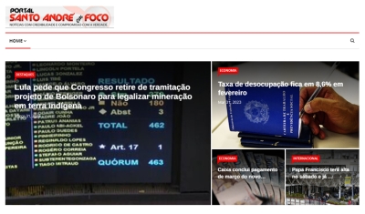 Relação de matérias publicadas no Portal Santo André em Foco hoje 31/03/2023