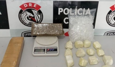 Motorista tenta fugir da polícia, mas é preso com maconha, cocaína e balança, em Campina Grande