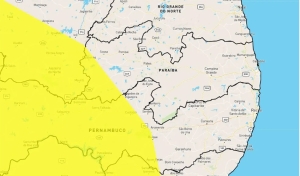Inmet emite alerta de perigo potencial de chuvas intensas para quase 30 cidades da PB