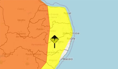 Inmet renova alerta de chuvas intensas para todas as cidades da Paraíba