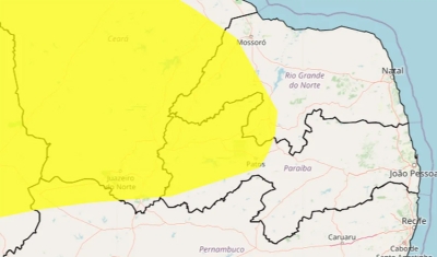 Inmet emite alerta amarelo para baixa umidade em 71 municípios da Paraíba