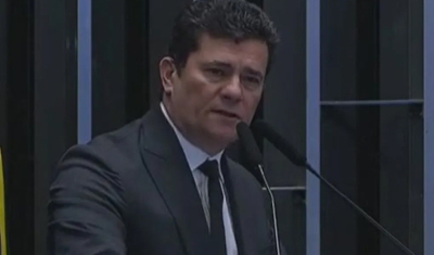 Na tribuna do Senado, Moro se diz alarmado com a &#039;escalada do crime organizado&#039;