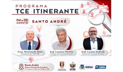 Município de Santo André vai receber na nesta sexta-feira curso de capacitação do TCE-PB