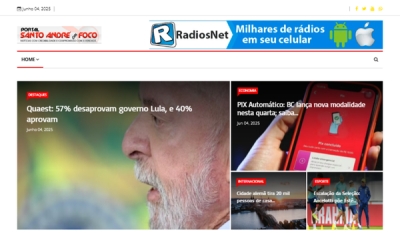 Relação de matérias publicadas no Portal Santo André em Foco hoje, 04 de Junho de 2025