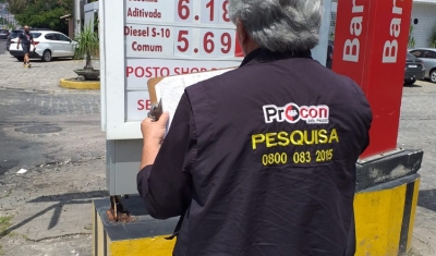 Pesquisa do Procon-JP para preços de combustíveis encontra gasolina oscilando entre R$ 5,770 e R$ 5,990