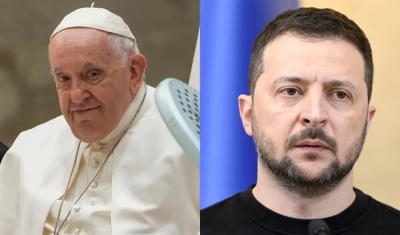 Zelensky chega à Itália para encontro com Papa Francisco