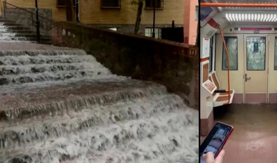 Água da chuva paralisa linha subterrânea do metrô de Madri e choca passageiros