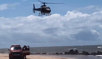 Adolescente morre afogada na praia de Gramame e familiares sobrevivem e são resgatados em helicóptero