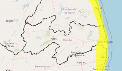 Inmet emite alerta de chuvas intensas para João Pessoa e mais 23 cidades da PB; veja lista