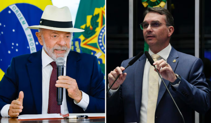 No 1º turno, Lula tem 41% e Flávio Bolsonaro 37%, em empate técnico, aponta BTG/Nexus